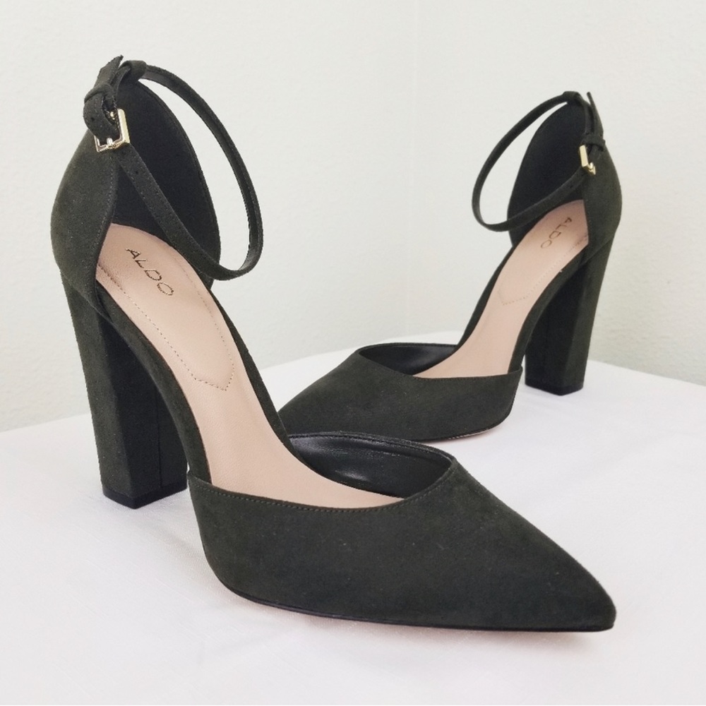 ALDO Green Suede Heels